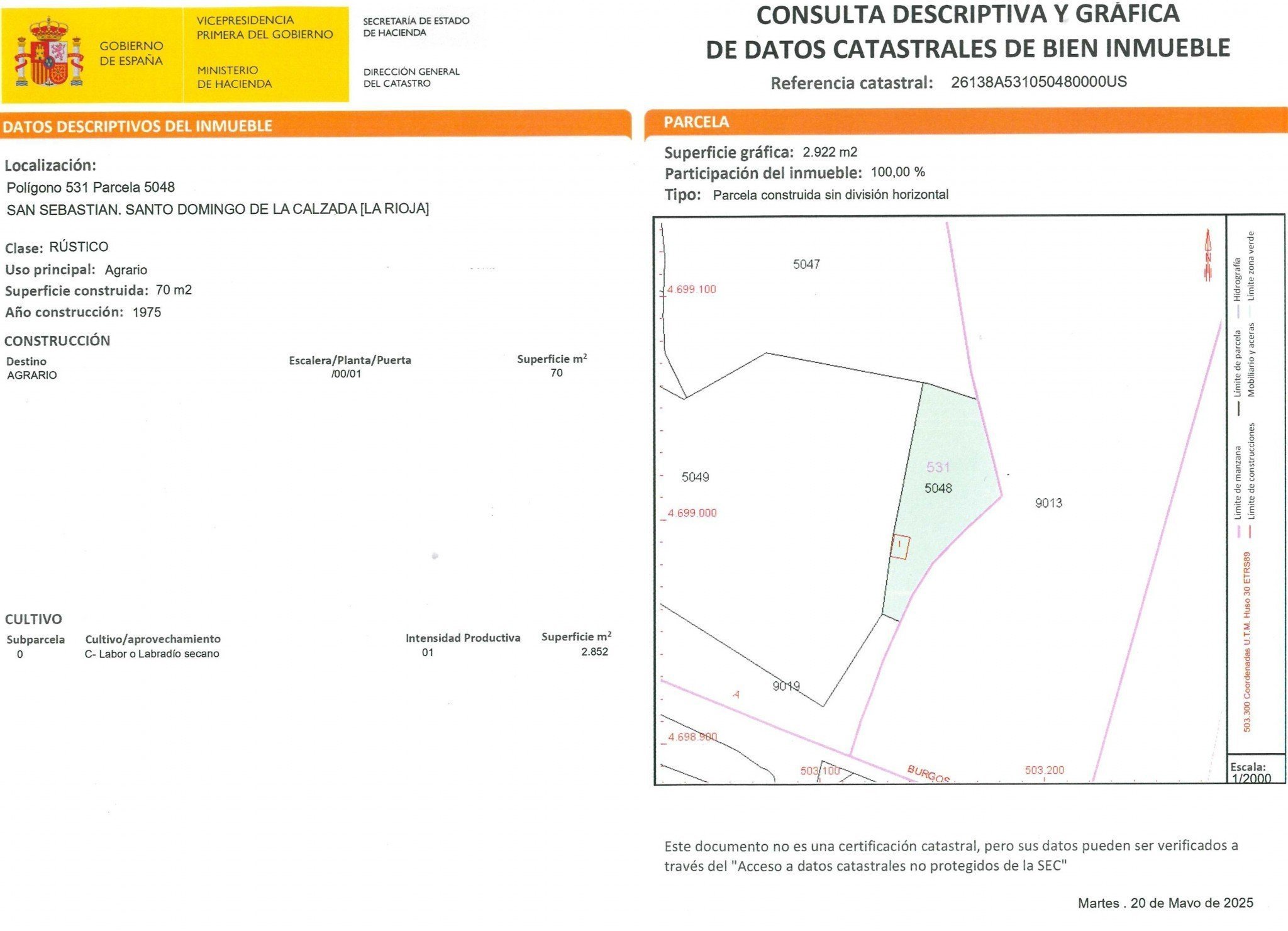 Pol&iacute;gono 531 Parcela 5048