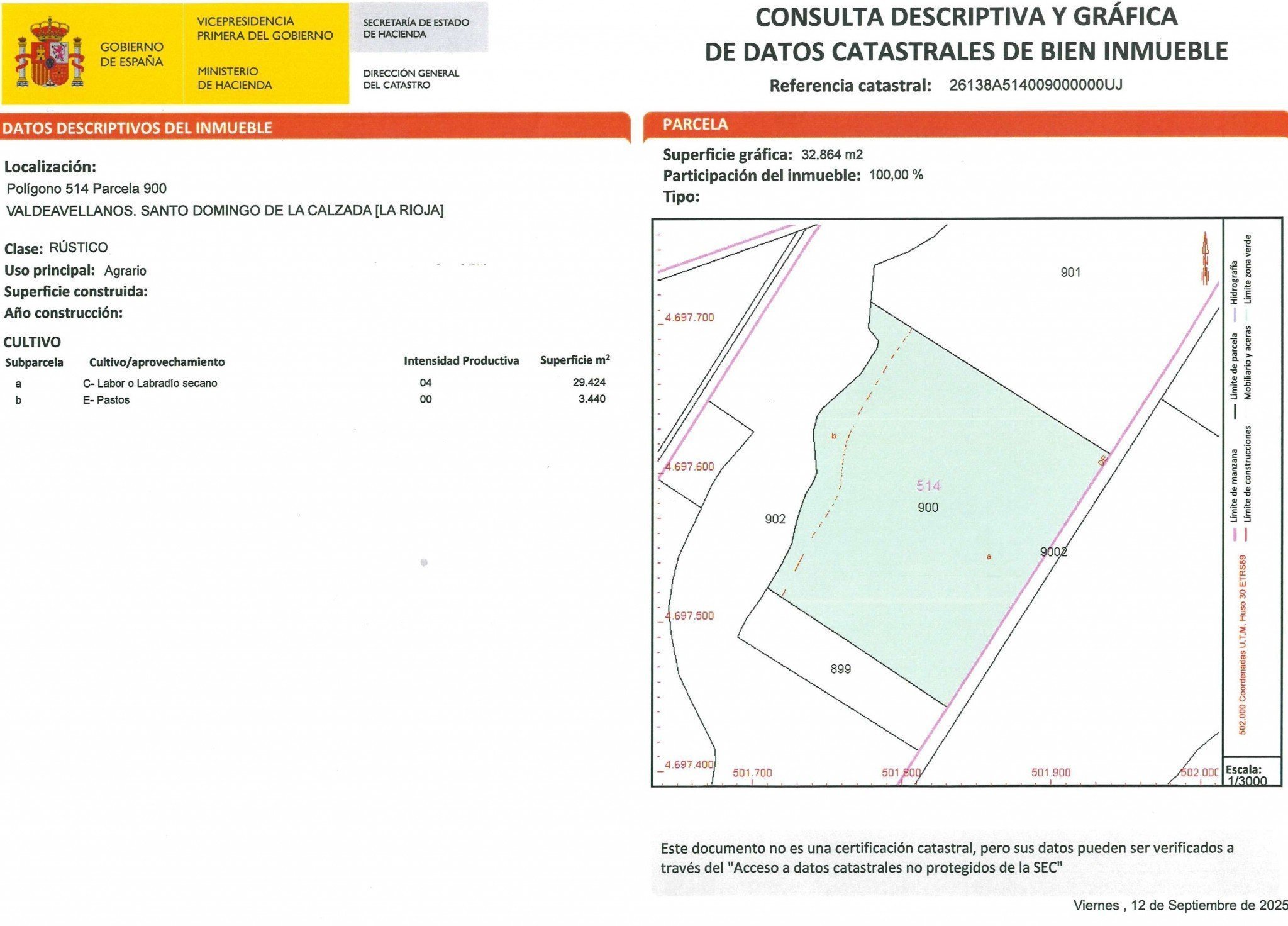 Pol&iacute;gono 514 Parcela 900