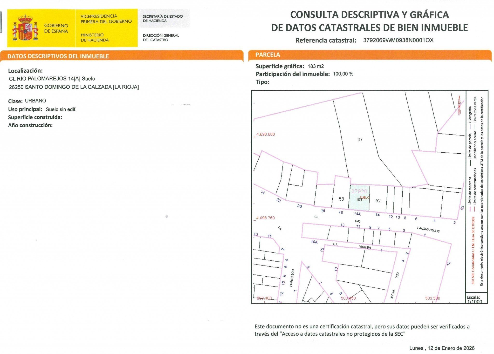 Calle Rio Palomarejos